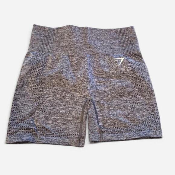 Gymshark Pants - Gymshark Vital Seamless Shorts - Grey Marl - Measuements consistent with a Small